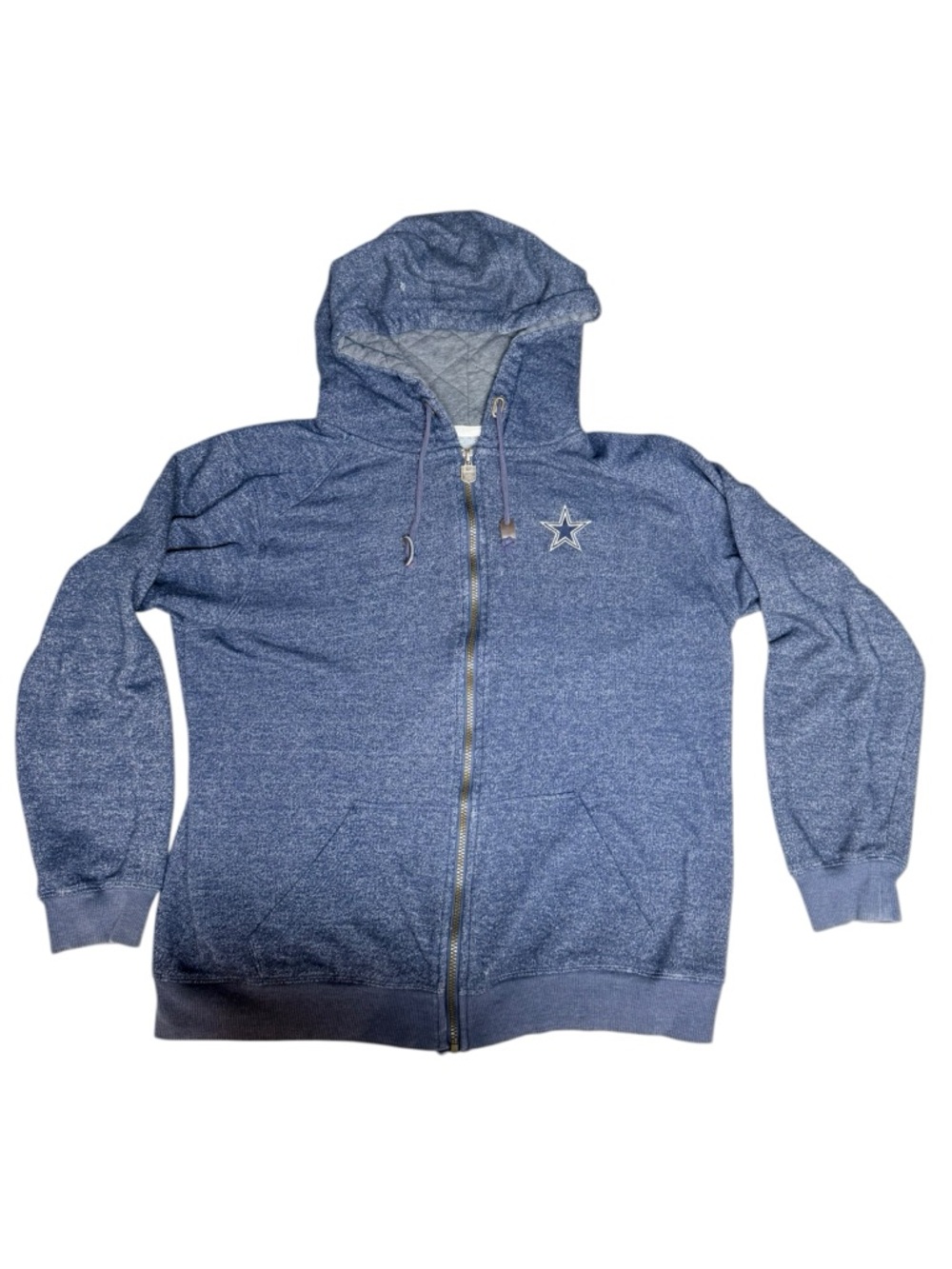 Heathered Navy Zip-Up Dallas Cowboys Hoodie
